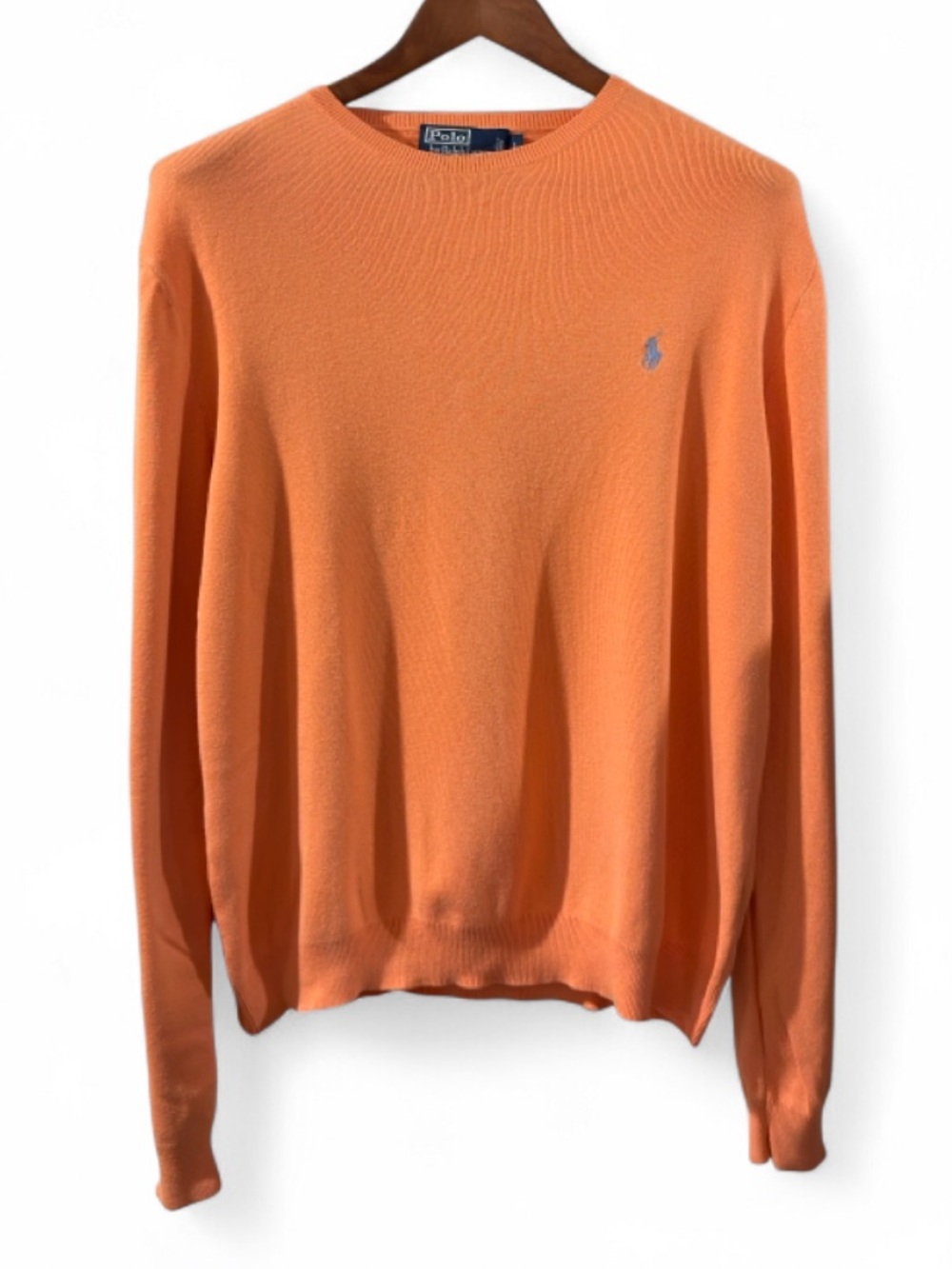 Polo Ralph Lauren Pima Cotton Crewneck Sweater in Melon Orange Size Men’s Large